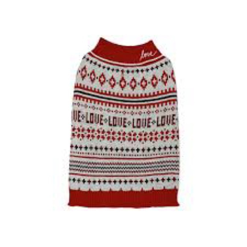 Kohl's Red and White Dog Sweater